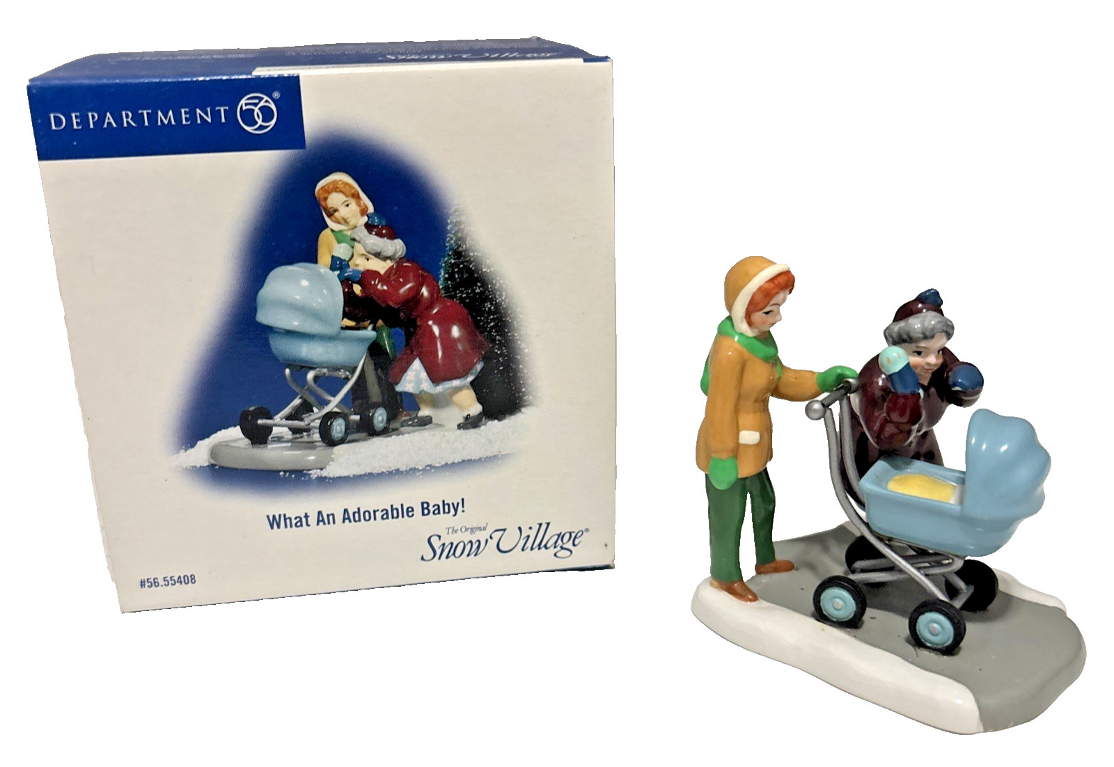 VTG Dept 56 Snow Village What An Adorable Baby #56.55408 Figurine Boxed