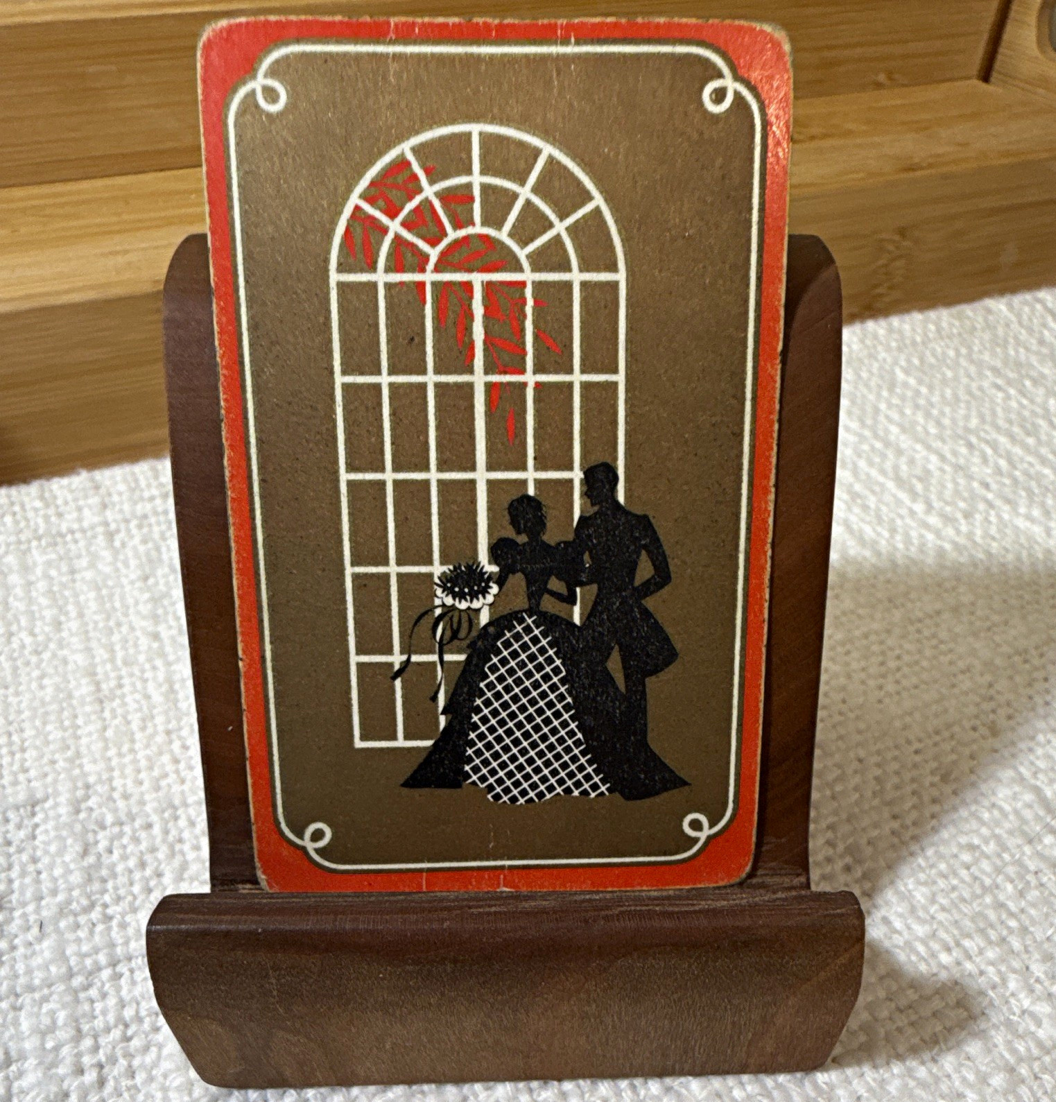 Vintage Art Deco Single Playing Card- Silhouette Couple Vintage Art Deco Single Playing Card- Silhouette Couple