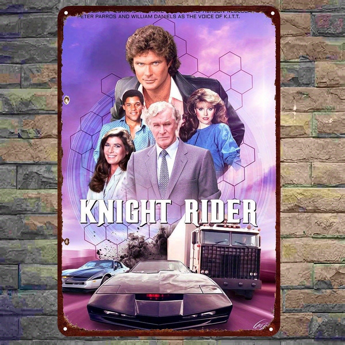  Knight Rider Vintage TV Series Garage Tin Metal Signs Home Décor 8x12