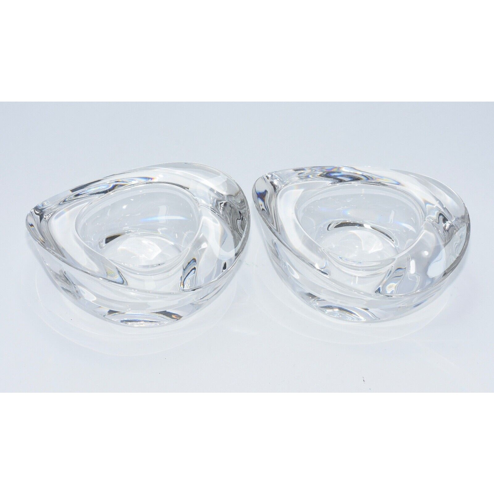NAMBE Art Glass Crystal Twist Votive Candle Holder Set #5131