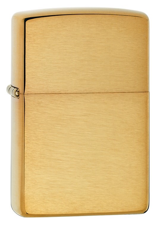 Zippo Windproof Armor Brushed Brass Lighter, # 168, New In Box