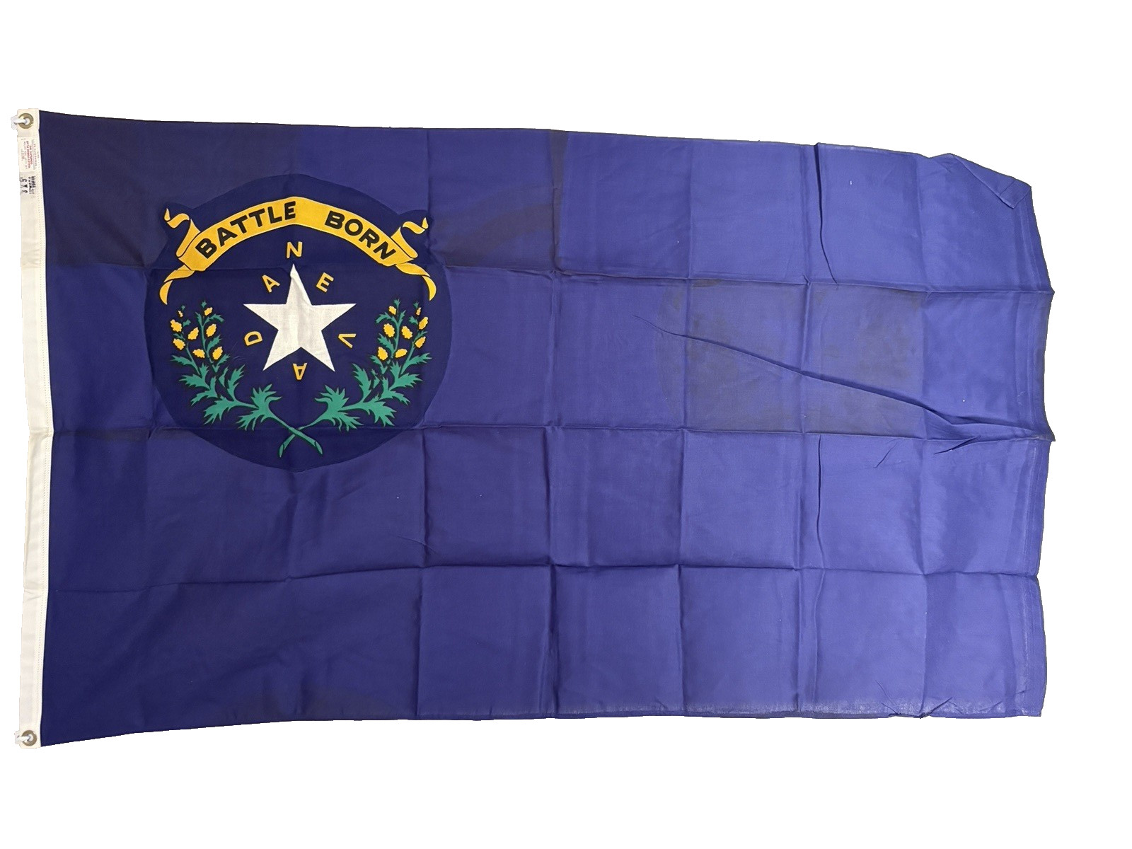 Vintage Nevada Cotton State Flag ORGANIC COTTON Art Decor