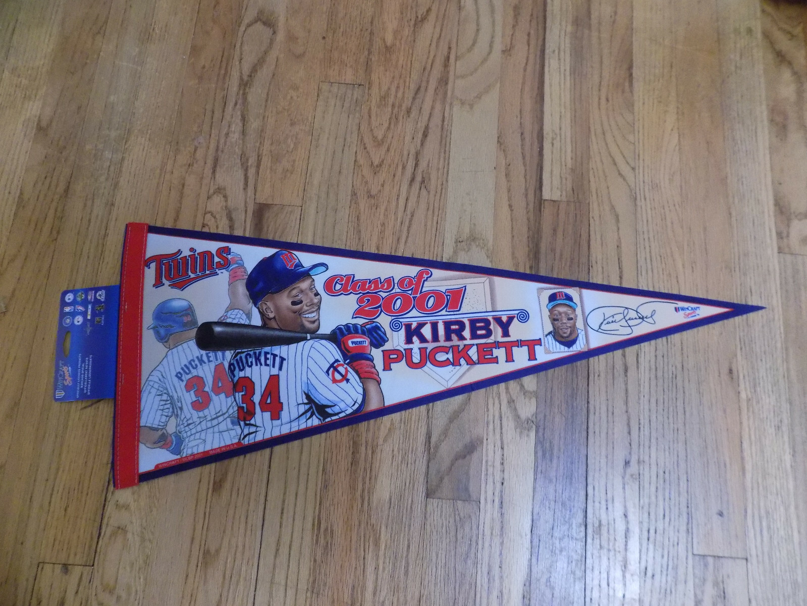 Kirby Puckett MLB Minnesota Twins HOF Baseball Player Pennant NWT Puckett collec