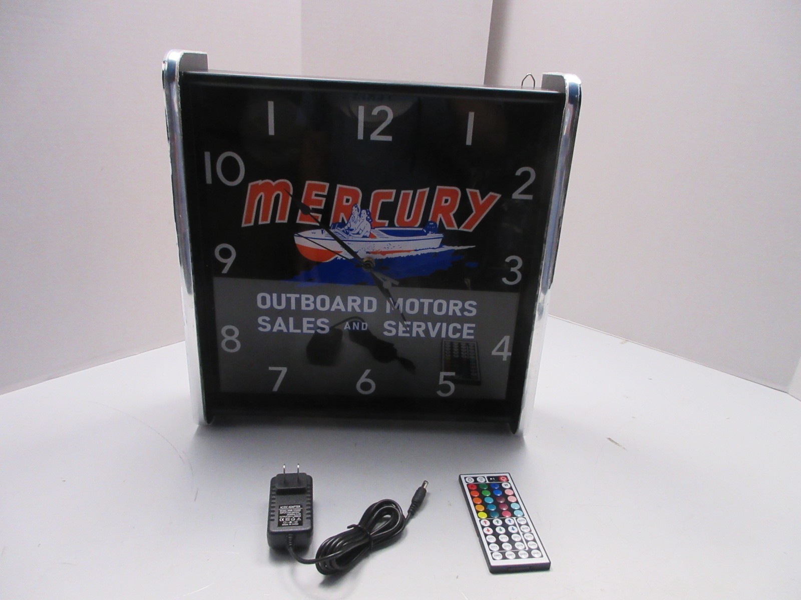 Mercury LED light up Advertising wall clock Brand New Mercury LED light up Advertising wall clock Brand New