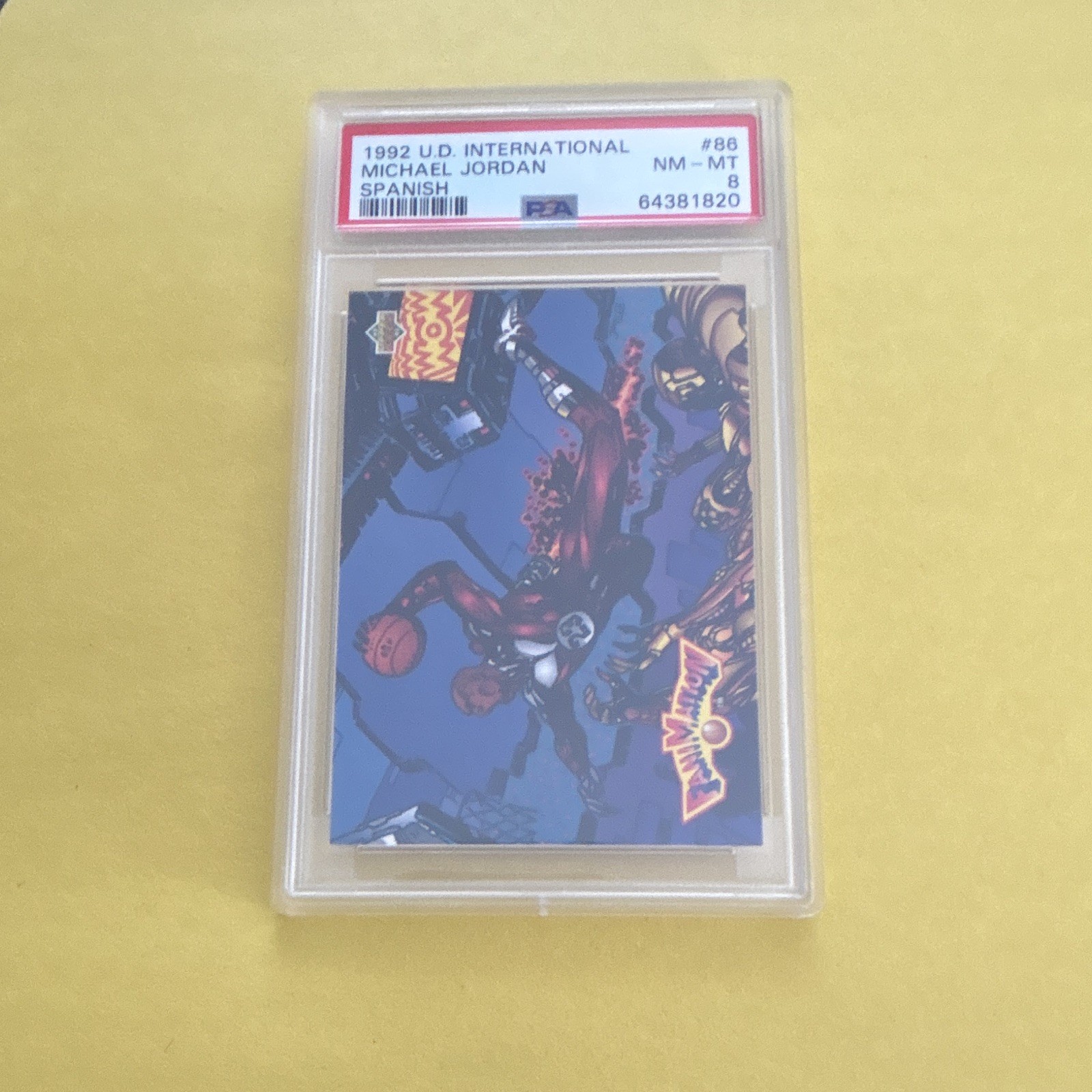 Upper Deck 1992 U.D. International Spanish #86 Michael Jordan Agent 23 PSA 8