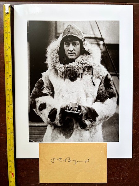 Richard Byrd Striking Vintage 3x5 card signed Artic Explorer/Medal of Honor COA