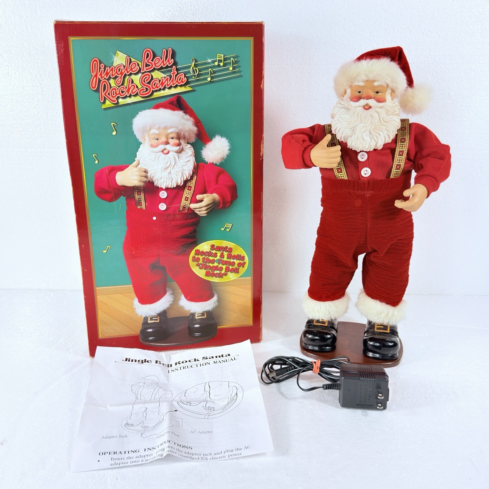VTG 1st Edition Jingle Bell Rock Santa Animated Musical Dancing Santa Claus 1998