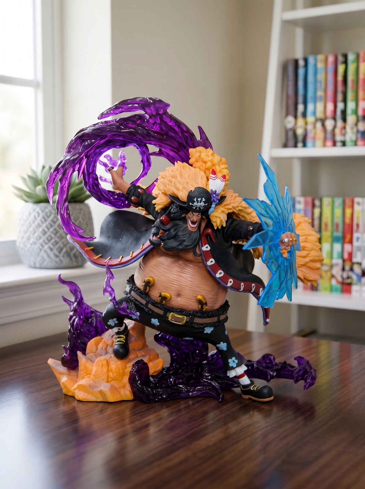 One Piece Blackbeard Marshall D Teach Action Figure Anime Statue Collectible Toy