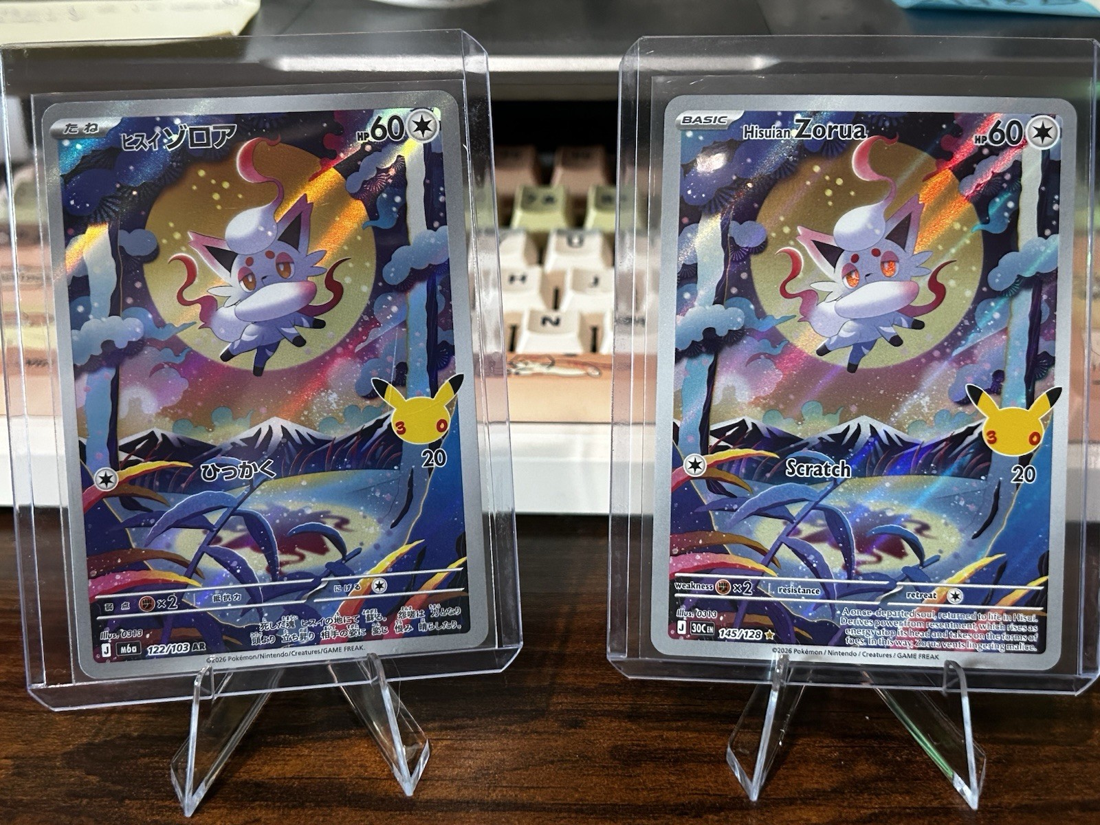 Pokemon Card Lot x2 Hisuian Zorua Hisuian Zorua 30th Celebration Bundle JP/EN