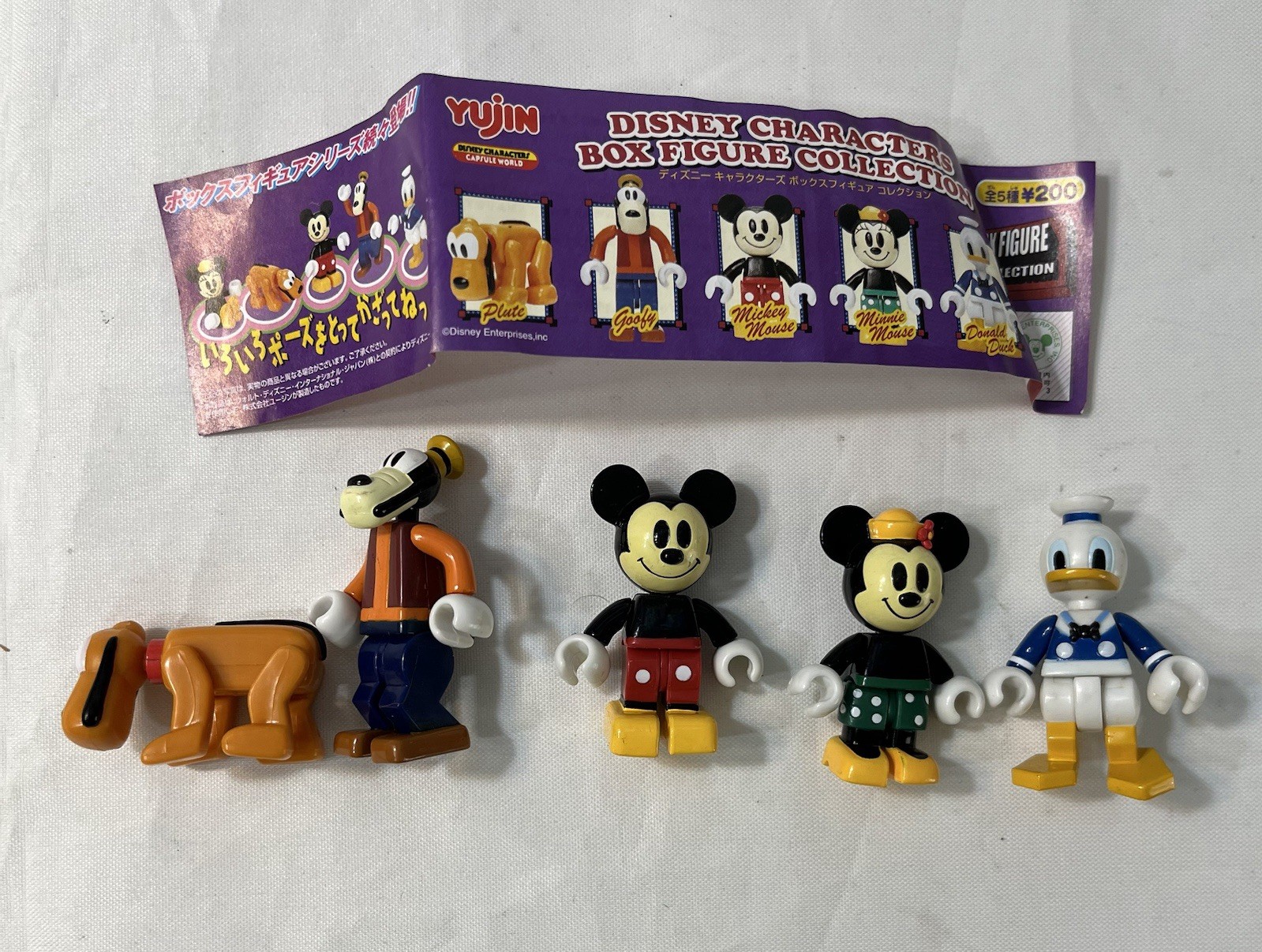 Vintage Disney Yujin Minnie Donald Mickey Box Mini Figure Set Japan Gashapon Vintage Disney Yujin Minnie Donald Mickey Box Mini Figure Set Japan Gashapon