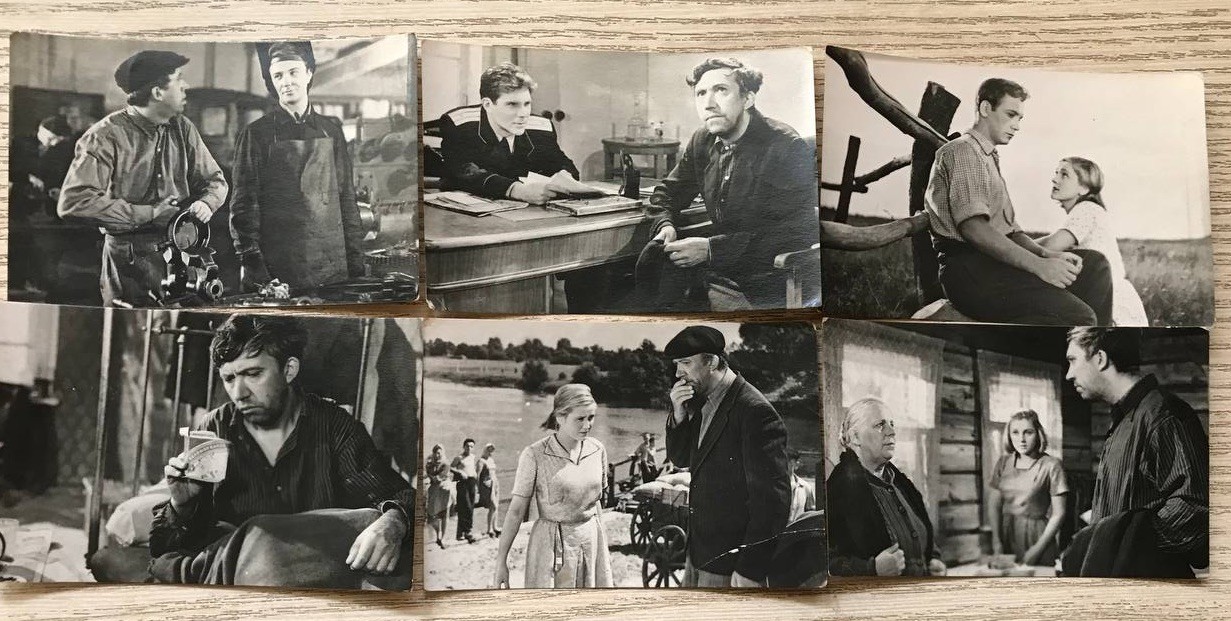 1956 's Actors Nikulin Postcards Lot of 6-Vintage USSR Cinema Collectors Set