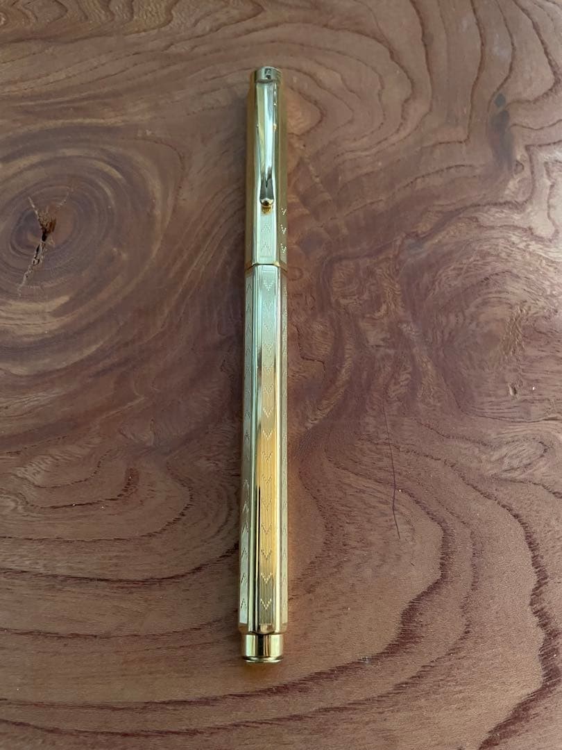 Excellent Caran d\'Ache Ecridor Gold Plated Rollerball Pen Engraved Switzerland