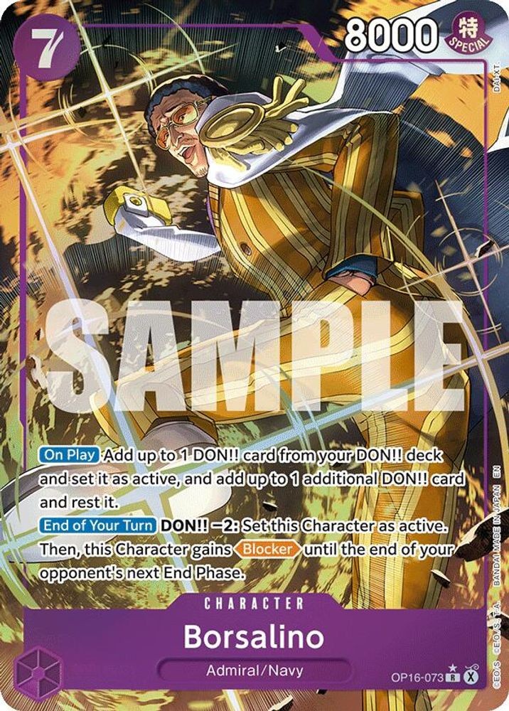 Borsalino (Alternate Art) OP16-073 Rare The Time of Battle One Piece Foil NM