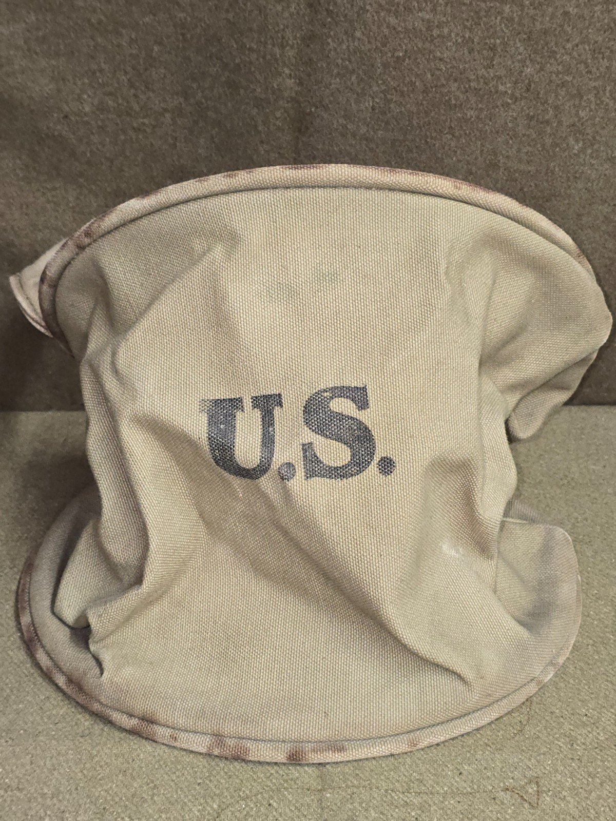 WWI US Army Collapsible Bucket Marked Kemper-Thomas Company Dated 1918.