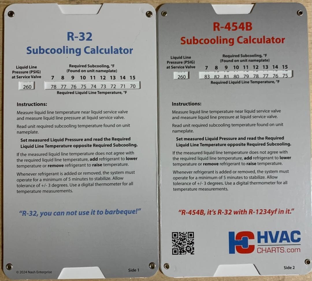 R-32 R-454b Superheat Charging Chart For A2L Air Conditioner Service Repair R-32 R-454b Superheat Charging Chart For A2L Air Conditioner Service Repair