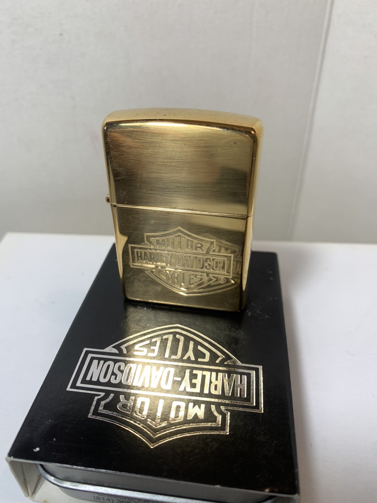 Zippo LIGHTER Harley Davidson SOLID BRASS EMBLEM Lighter Year 2007 NEW.