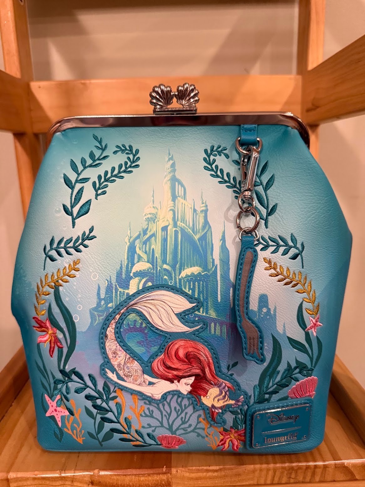 Loungefly Disney The Little Mermaid Ariel Floral Kisslock Boxlunch Exclusive NWT
