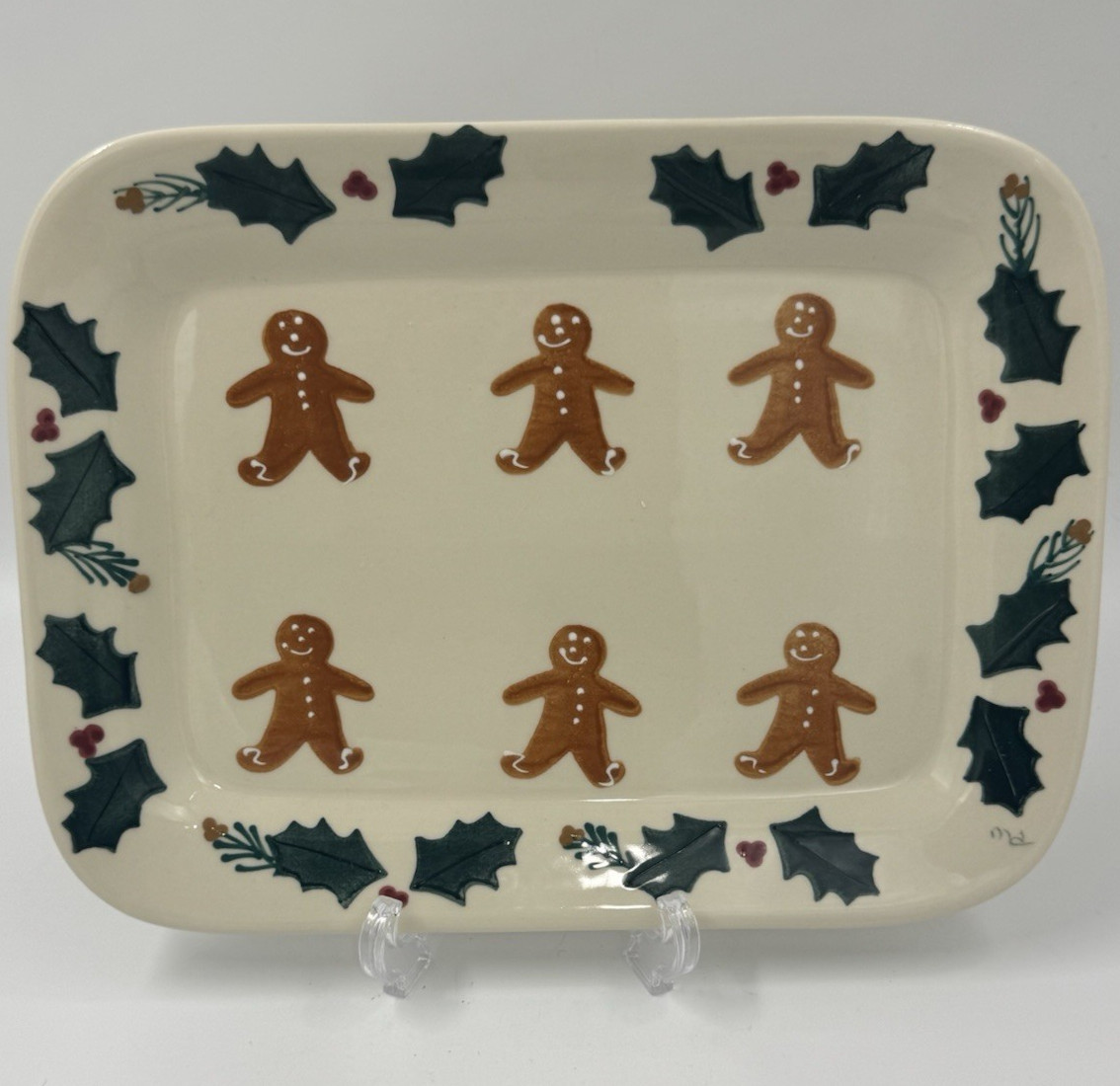 Vintage Hartstone Pottery Gingerbread Men Platter