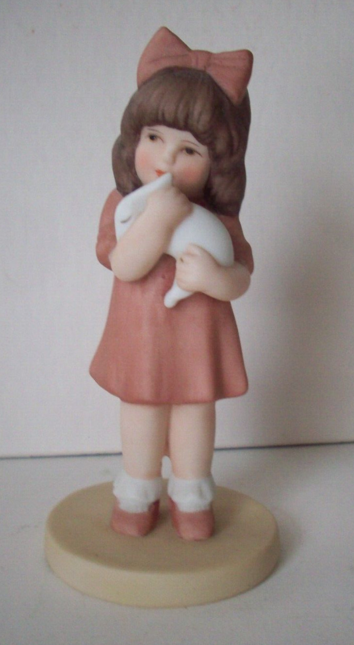 Bunny porcelain Bessie Pease Gutmann figurine girl holding rabbit Bunny porcelain Bessie Pease Gutmann figurine girl holding rabbit