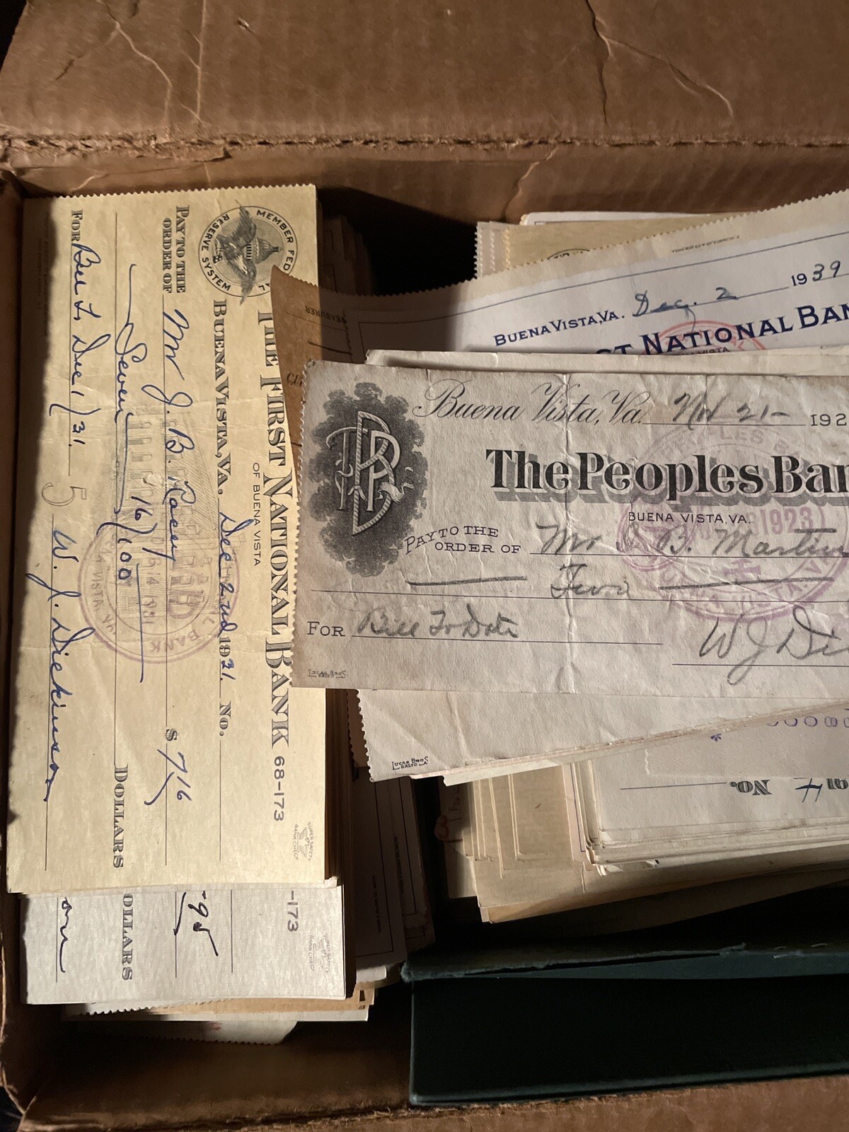 Lot Of 5 X old vintage checks RANDOM PULL 1900’s