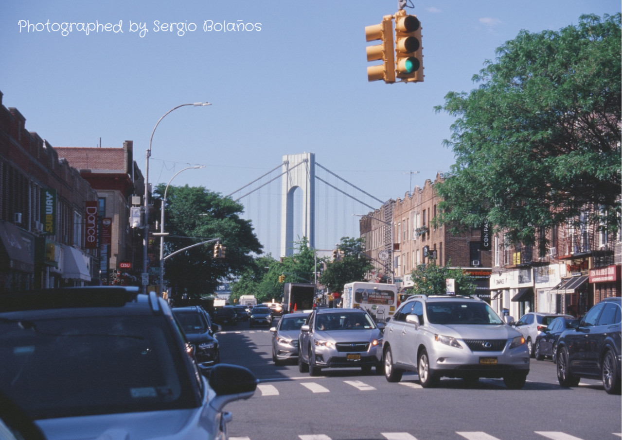 NYC Postcard Verrazano-Narrows Bridge 3rd Ave Bay Ridge, Brooklyn, NY