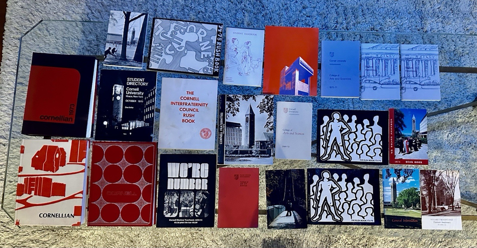Cornell University Yearbooks, Directories, Rush Books 1970s Original Lot of 20