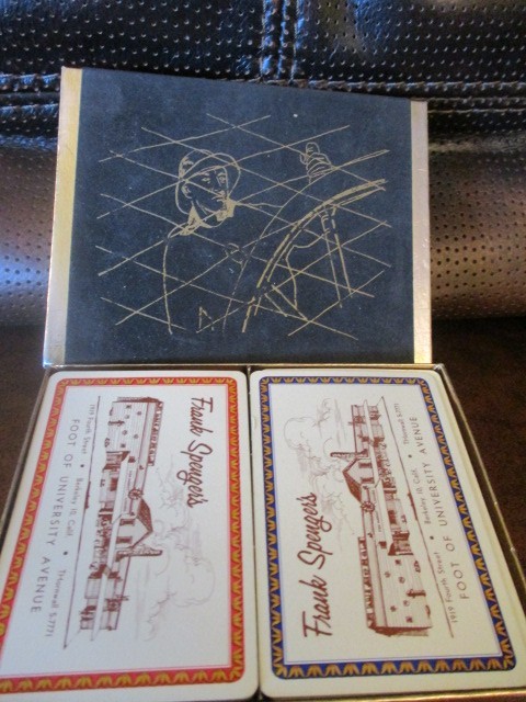 Vtg 1950s Spenger\'s Fish Grotto Berkeley CA Double Playing Card Deck Set Unused