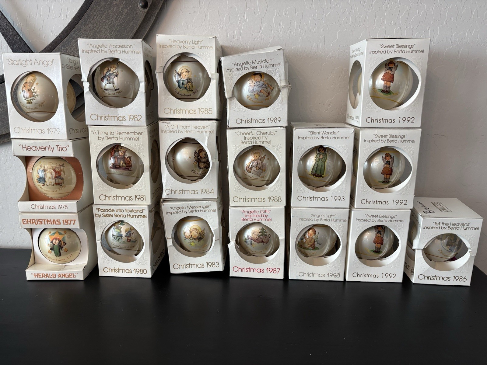 Vintage Schmid Berta Hummel 1977-1993 Christmas Glass Ball Ornaments Lot of 17 Vintage Schmid Berta Hummel 1977-1993 Christmas Glass Ball Ornaments Lot of 17