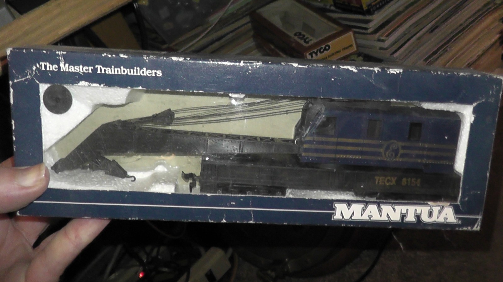HO MODEL TRAIN MANTUA TECX WRECK CRANE CAR EASTWOOD SHORTLINE RARE RAILROAD OLD