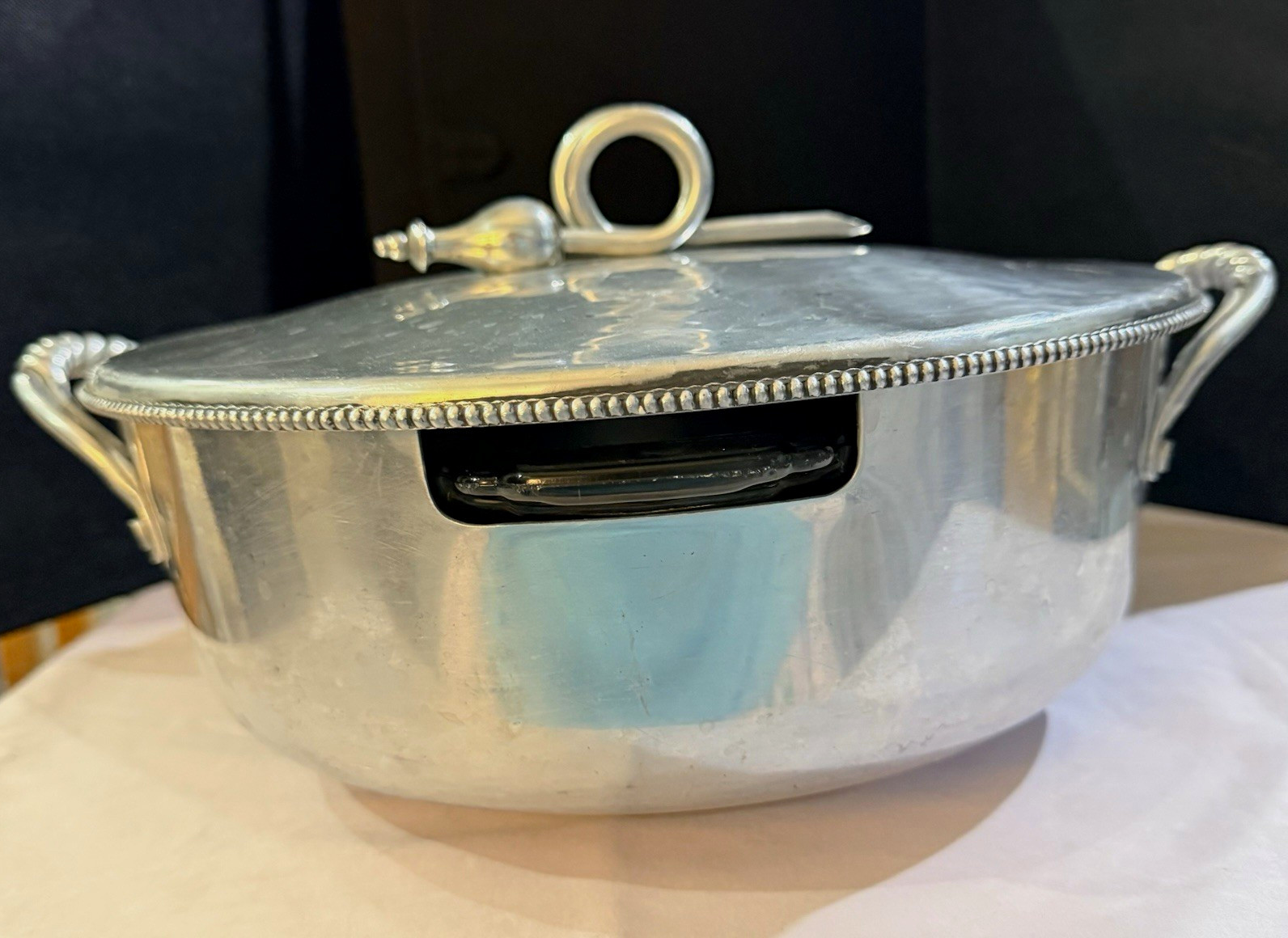 Vintage B.W. Buenilum Hammered Aluminum Casserole 12.5\ Vintage B.W. Buenilum Hammered Aluminum Casserole 12.5\