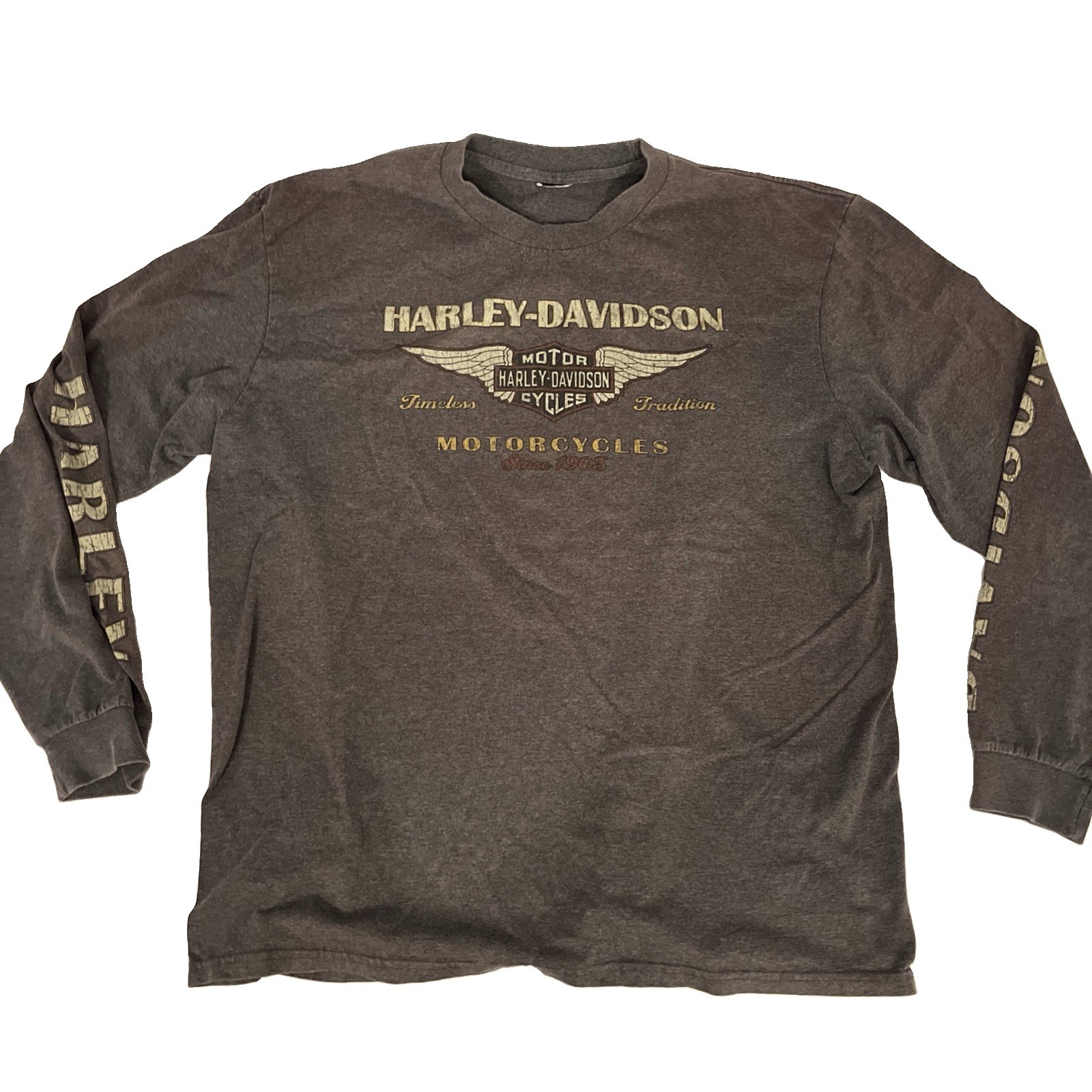 Harley-Davidson Heavy Cotton America Graphic Long Sleeve T-Shirt Size XL Dealer