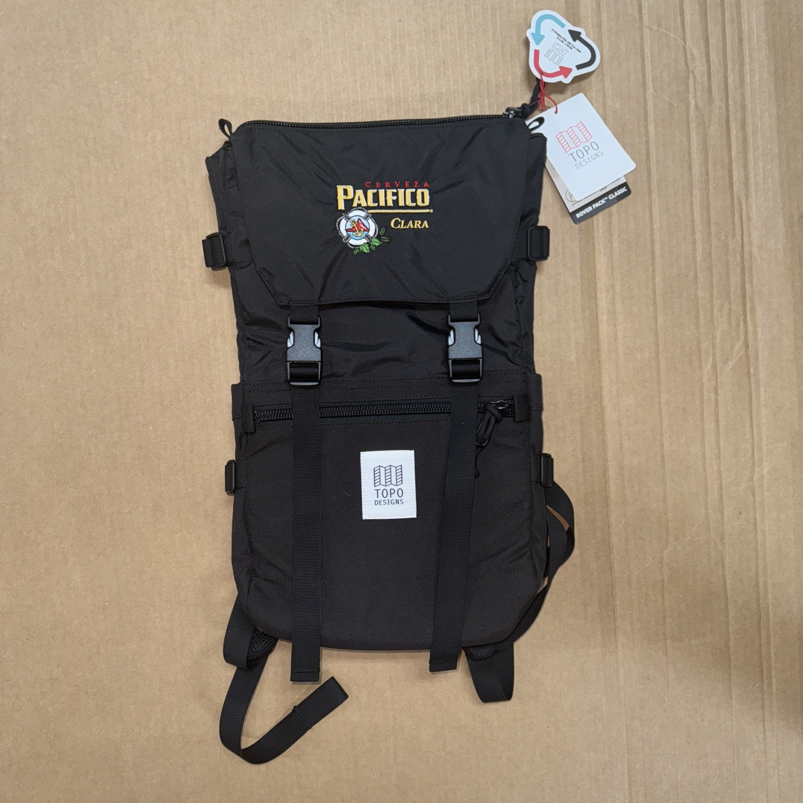 Pacifico Topo Designs Collab Rover Pack Classic Backpack Bag New With Tags Black