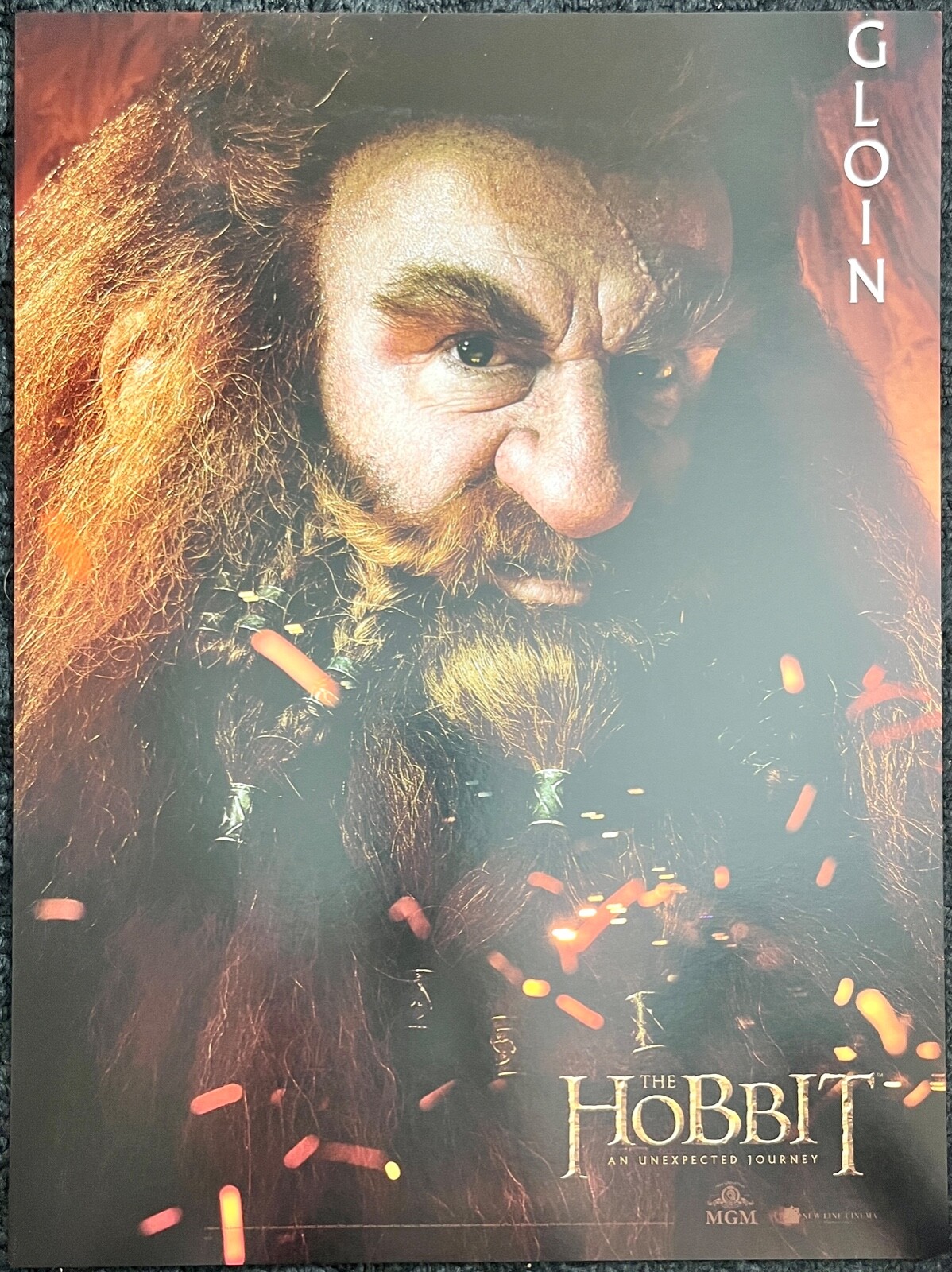 Gloin The Hobbit Movie Poster