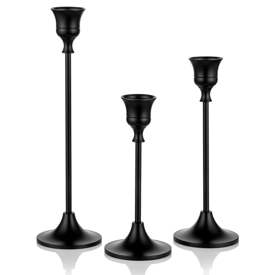 Nuptio Gold Candlestick Holders Taper Candle Holders, Candle stick Holder Set