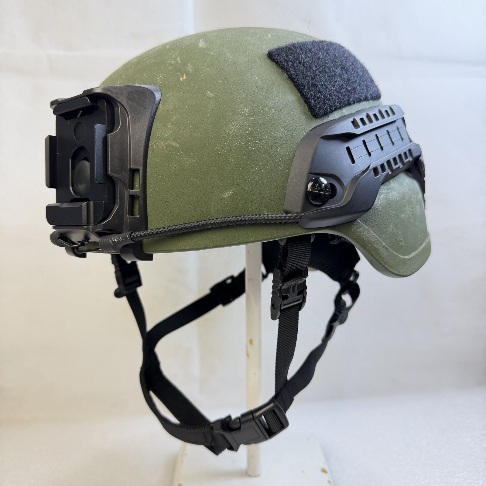 Large Olive Drab & Black ACH Ballistic Military Advanced Combat Helmet MICH