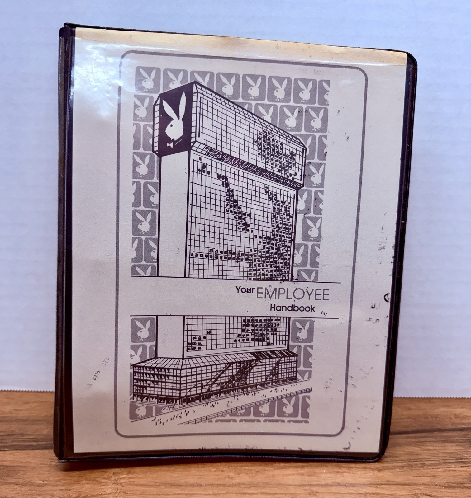 70'S Rare Vintage PLAYBOY CLUB Casino Employee Handbook Binder Hugh Hefner Bunny