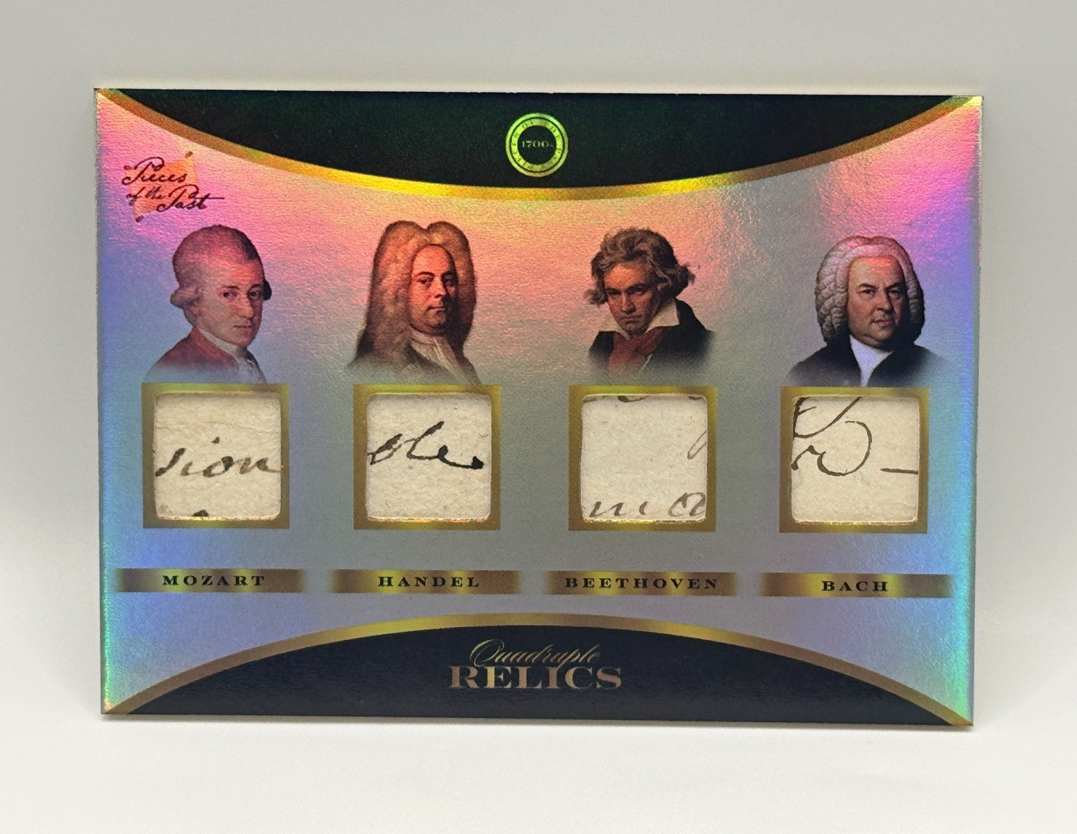 2024 Pieces of the Past 1700s Edition Quartuple Handwritten Relics Mozart #296