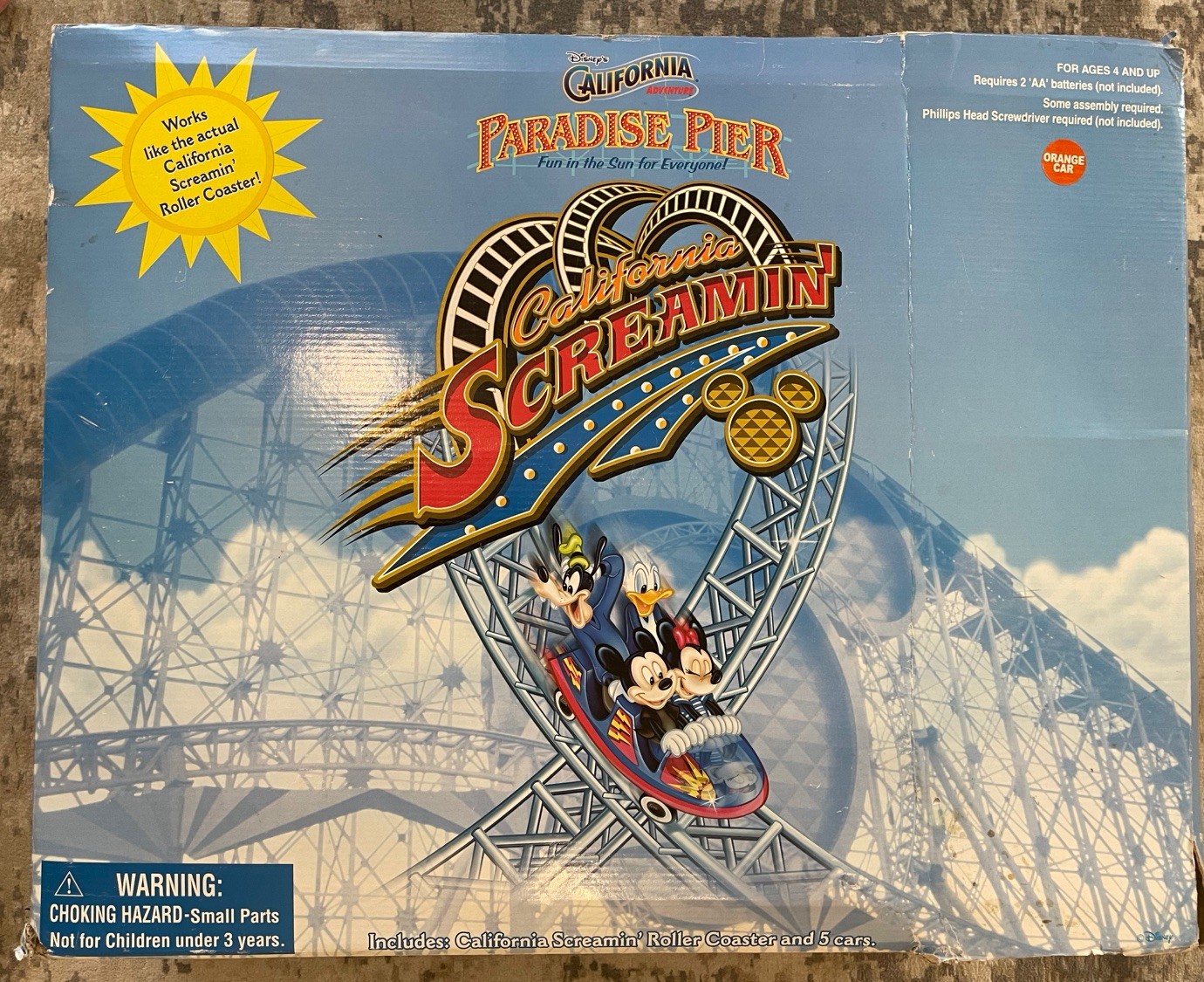 Rare 2001 California Disney Screamin’ Roller Coaster Set /incomplete (read)