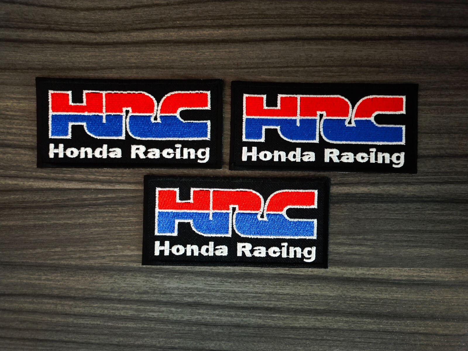 3pcs HONDA Racing HRC Team MOTORCYCLES Iron on Patches Embroidered Sewn on