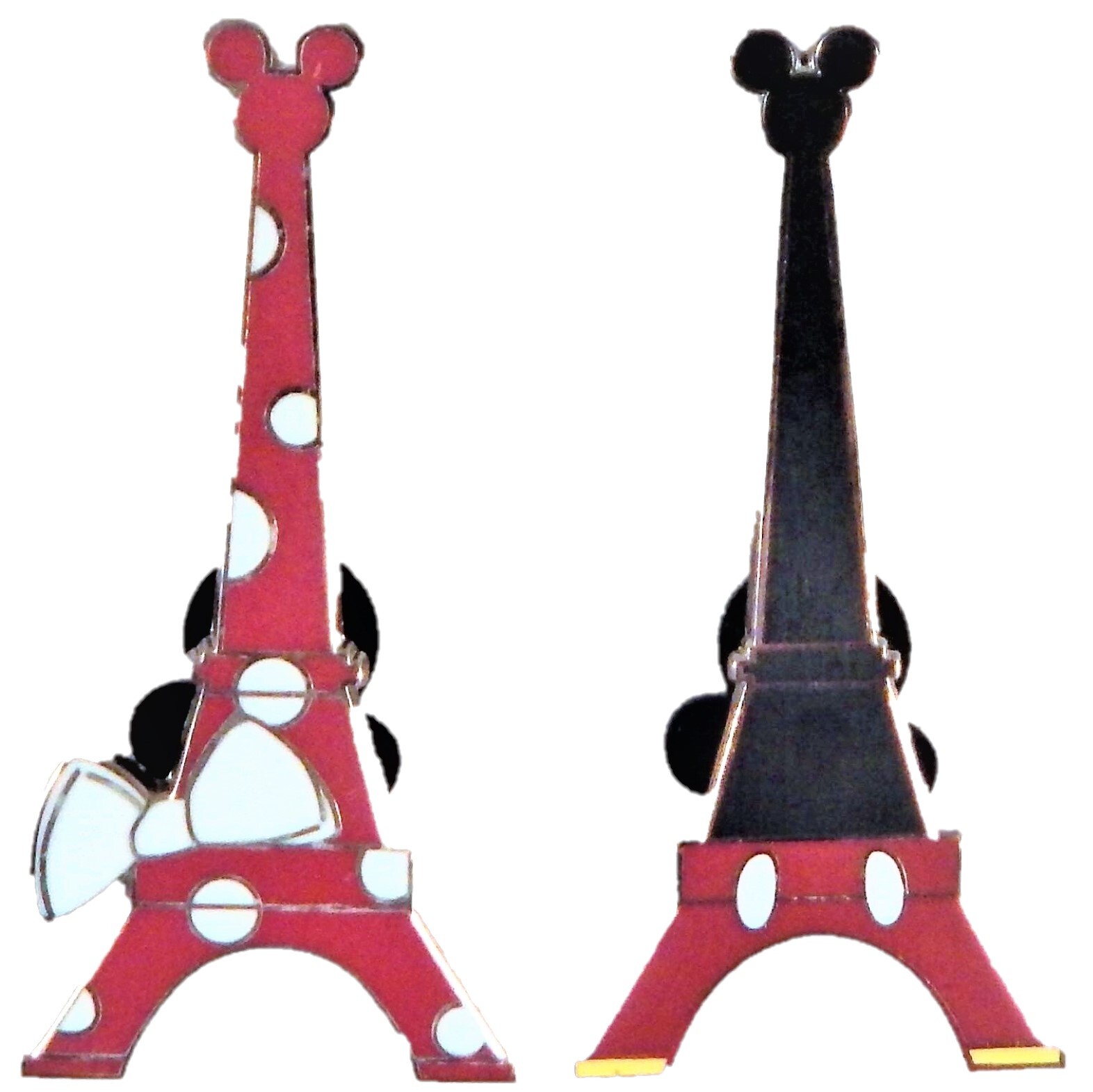 His & Hers Disney Trading Pin Set - Mickey & Minnie Mouse Eiffel Towers - NEW