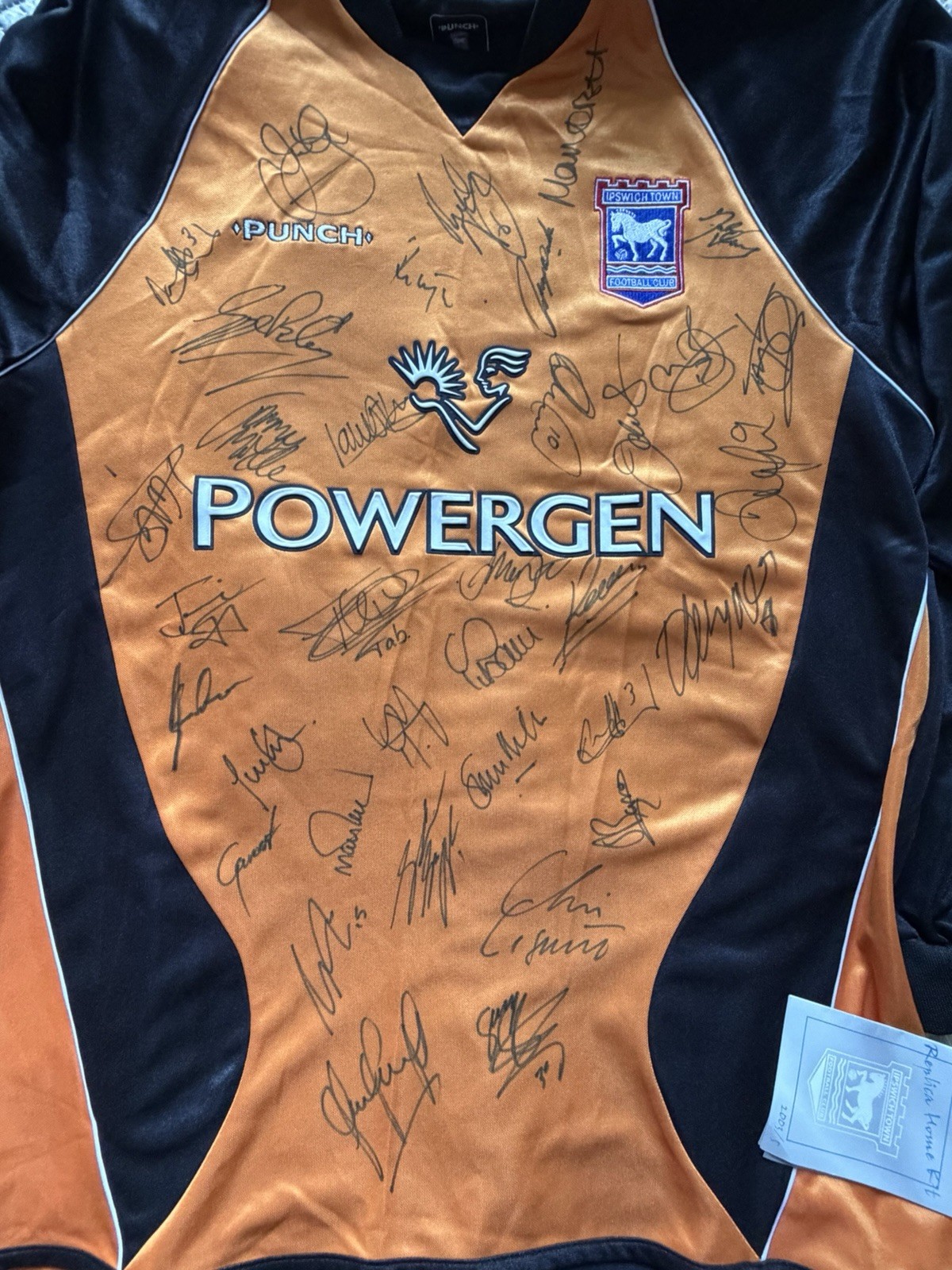 Ipswich Town FC Signed Soccer Jersey Autographed Squad  w/COA see description