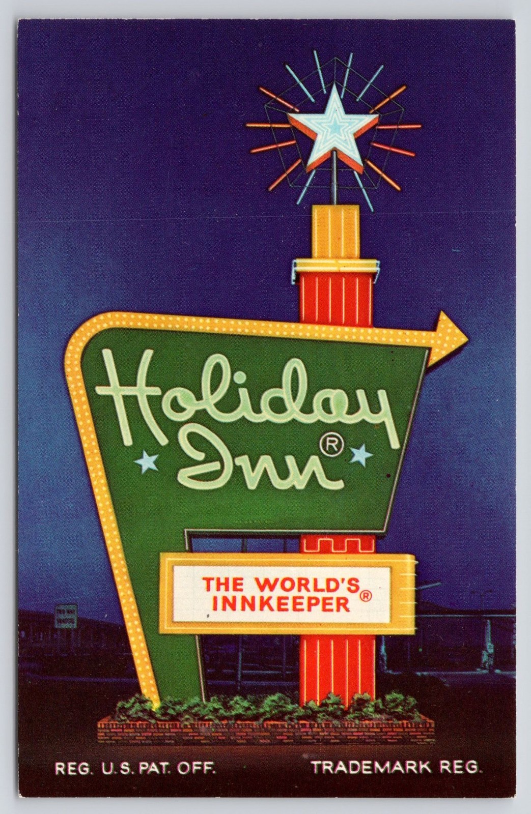 Holiday Inn Postcard Salisbury Maryland Neon Sign Unused Curt Teich