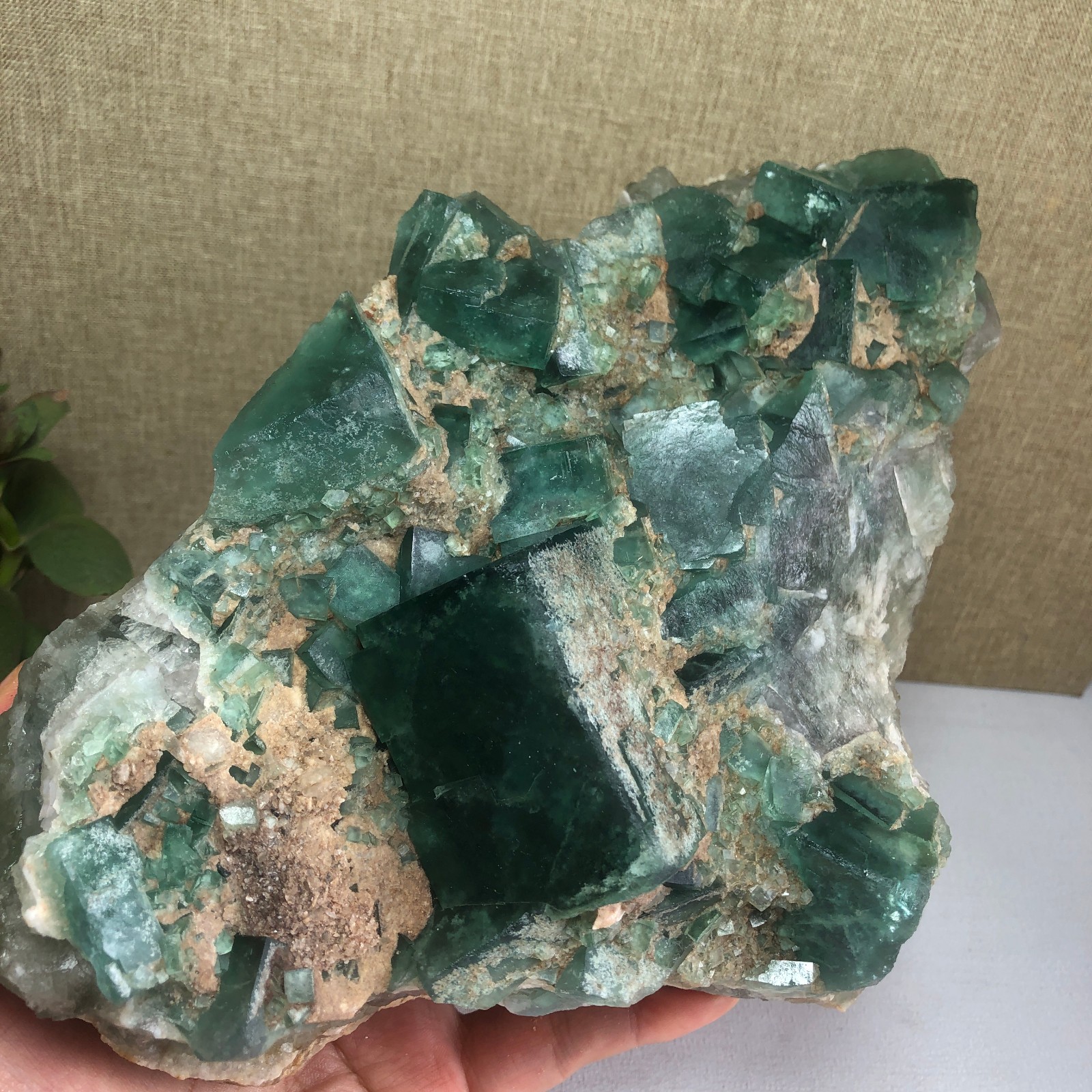 240-140-90mm Rare Natural Green Calcite fluorite Mineral Specimen 3.05kg g8700