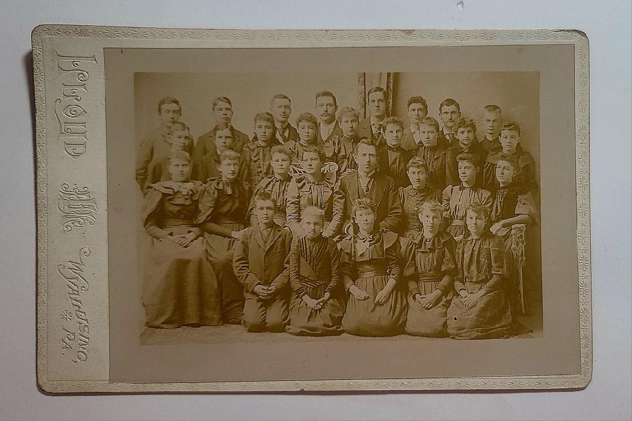 Wyalusing, Pa. Cabinet photo of Methodist Church Youth Group 1890\'s
