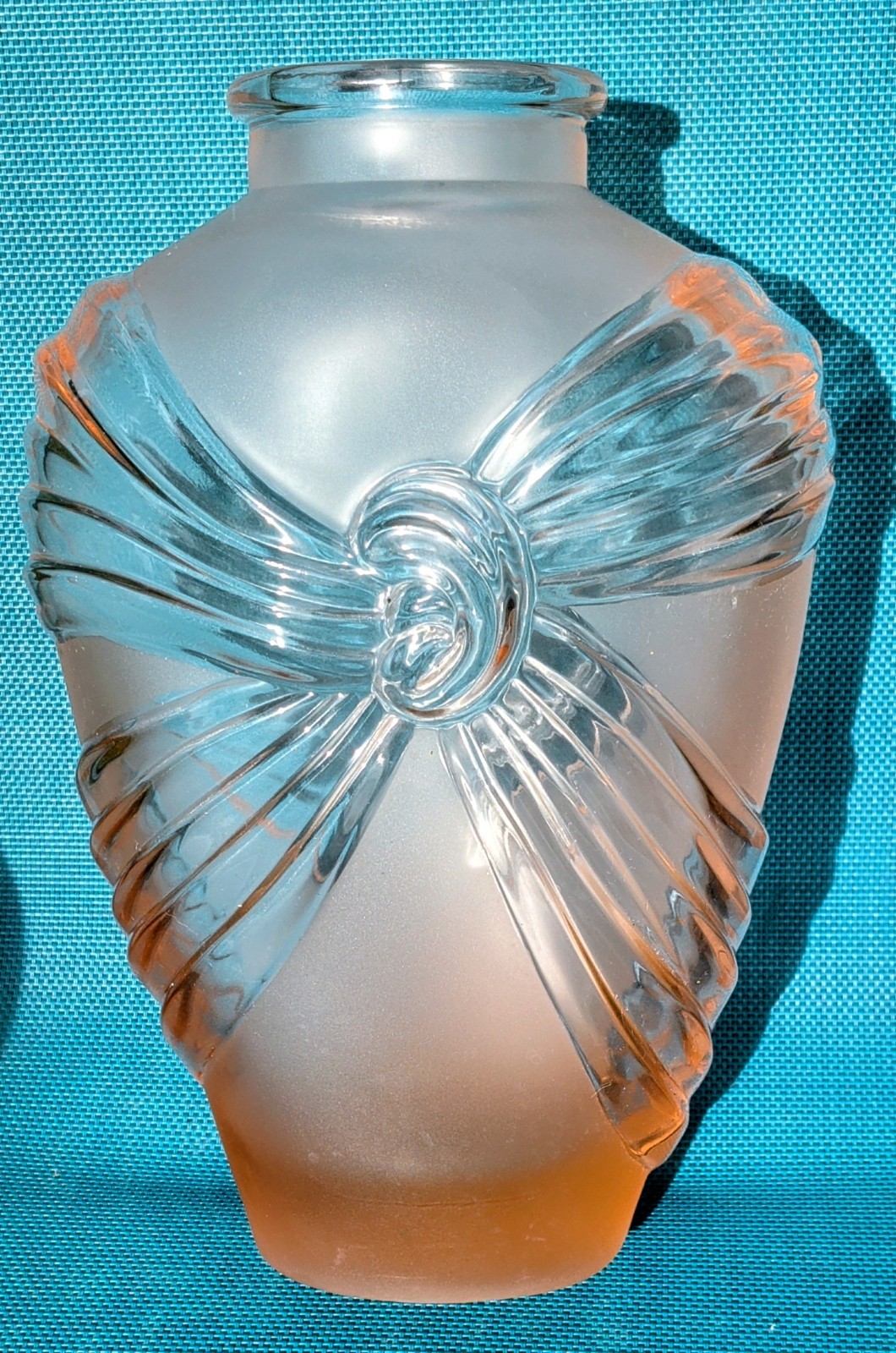 Vintage 1980's Golden Gitls Pink Satin Art Deco Draped Glass Vase Vintage 1980's Golden Gitls Pink Satin Art Deco Draped Glass Vase