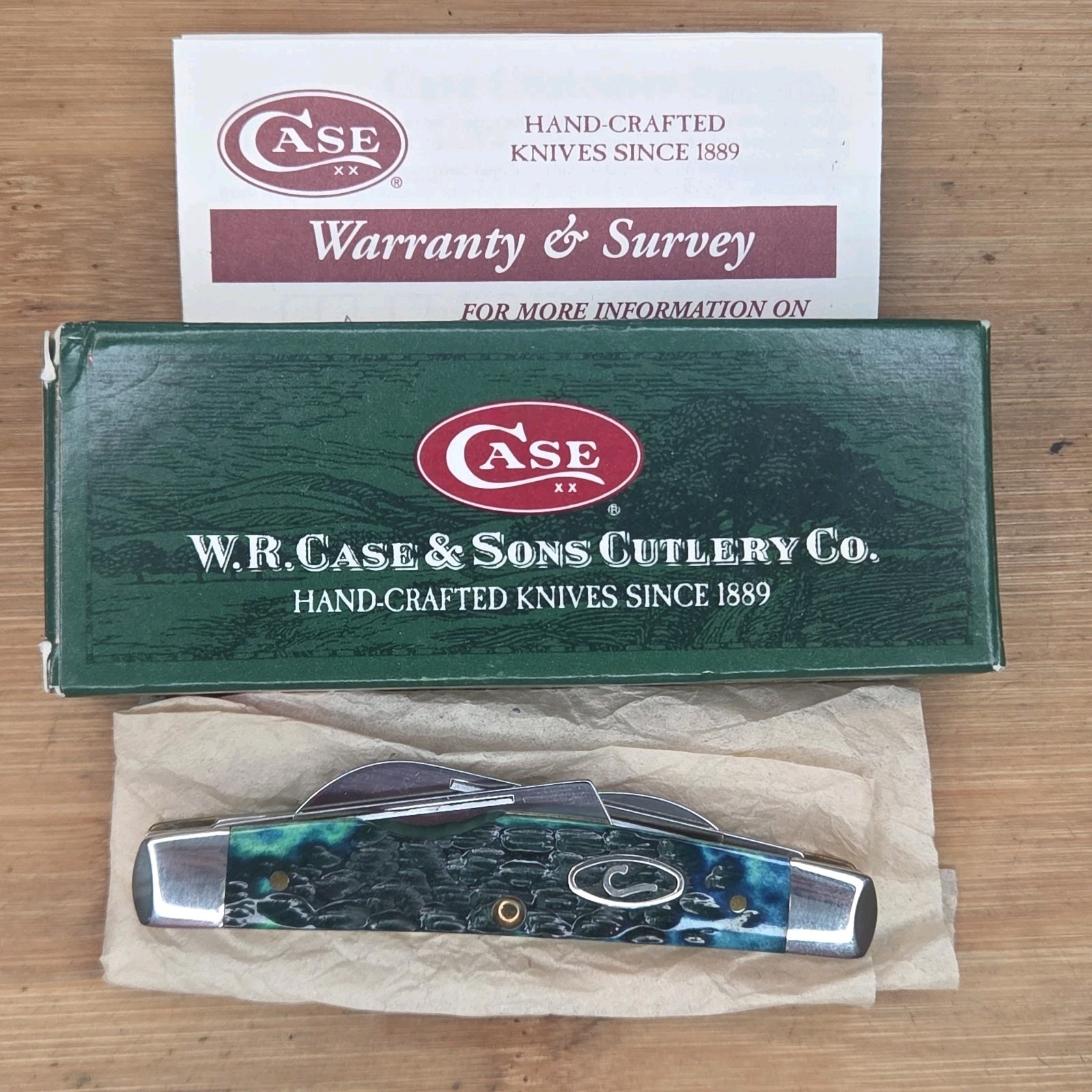 Case XX 64025 Congress 2005 Kentucky BluegrassBone Handles Circle C New W/ Box Case XX 64025 Congress 2005 Kentucky BluegrassBone Handles Circle C New W/ Box