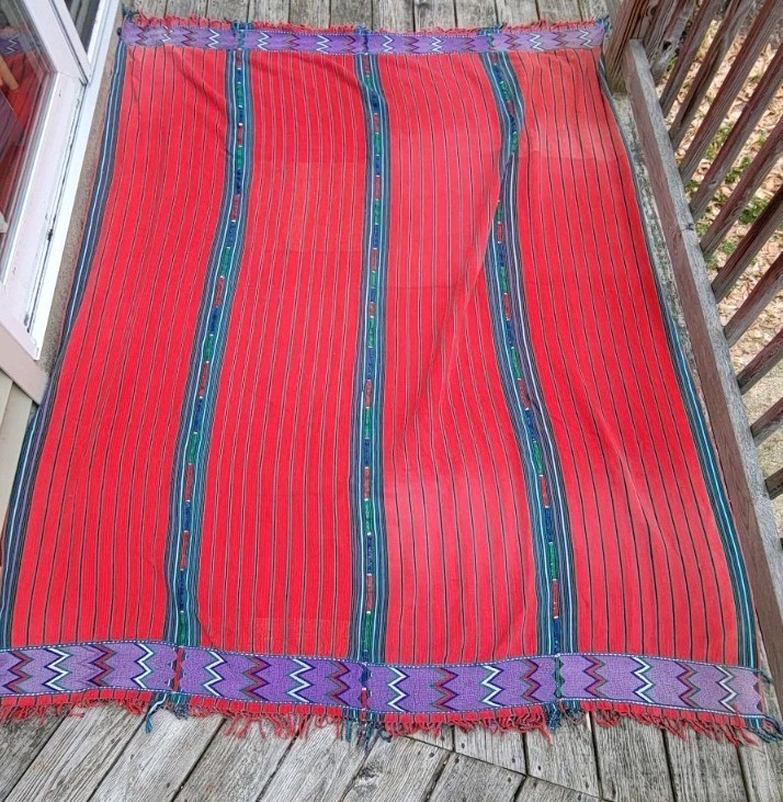 VTG Handmade Woven Central American Textile Rug Tapestry - 66\