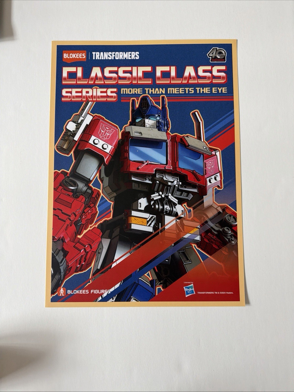 Blokees Transformers Classic Class Series Poster Optimus Prime 12” X 18” Blokees Transformers Classic Class Series Poster Optimus Prime 12” X 18”