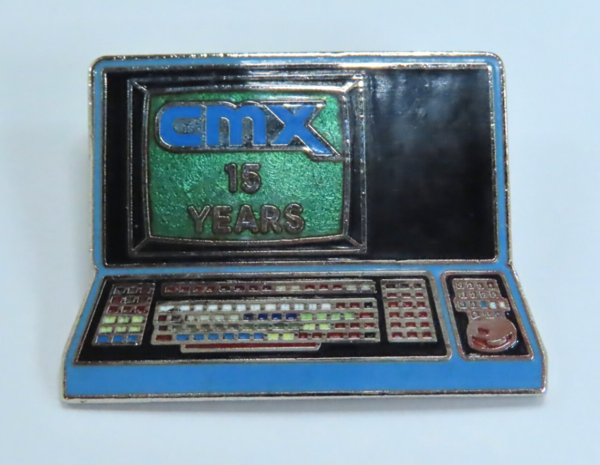 Vintage 1986 CMX Editing Systems Keyboard 15 Years Lapel Pin 1\