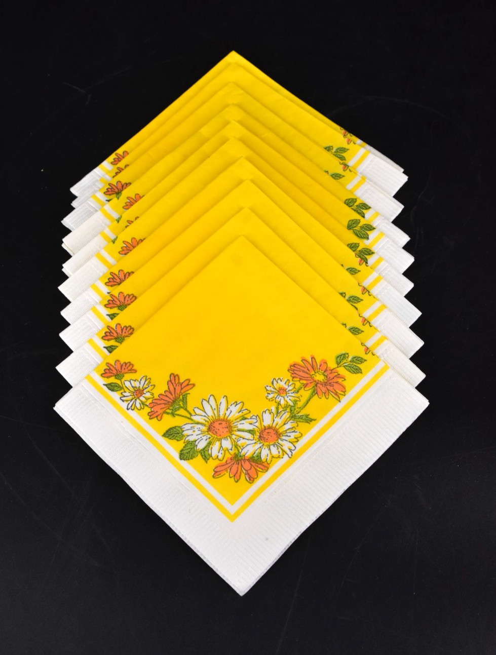 Vintage Yellow Daisy Paper Cocktail Napkins 10 Count